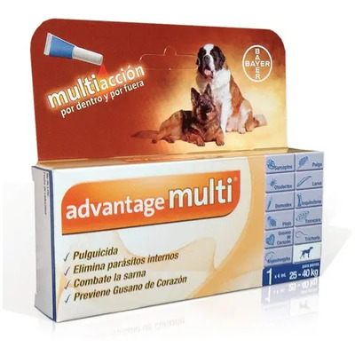 Advantage Multi® Antipulgas Y Parásitos Perros 25 A 40 Kg | Envío gratis