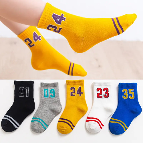 Calcetines Infantiles De Algodón Peinado Pokabo A Media Pant
