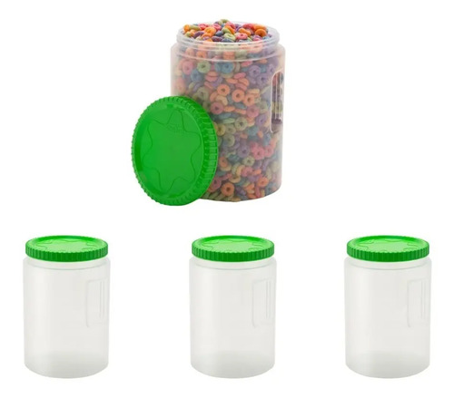 3 Toper Redondo Grandes Alacena Con Taparrosca Cubasa 3.3 L