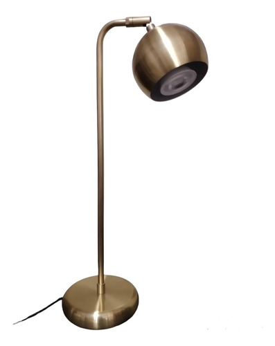 Lámpara Velador Moderno Bocha Móvil Dorado + Dicro Led
