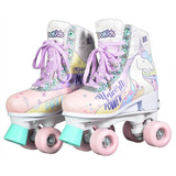 Patines Unicornio Tipo Bota, Talle Regulable C Taco Bipokids