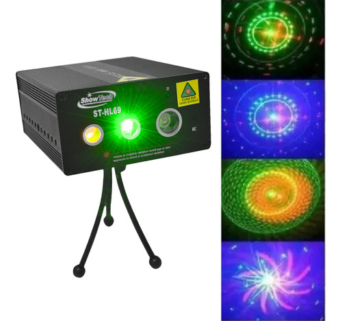 Mini Laser Projetor Hologrfico C/ Luzes Rgb Hl69