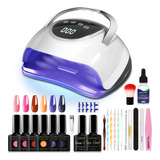 Kit De Uñas Lámpara De Uñas 220w/57 Led Uv/led Base+top