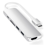 Adaptador Multipuertos Hub Usb C Slim V2 Satechi Para Mac