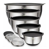 Mi Bowls Set Of 5, Wildone Stainless Steel Nesting Bowls Wit