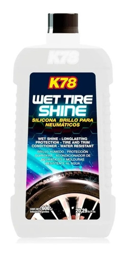 K78 Silicona Revividor Para Cubiertas Wet Tire Brillo Mojado