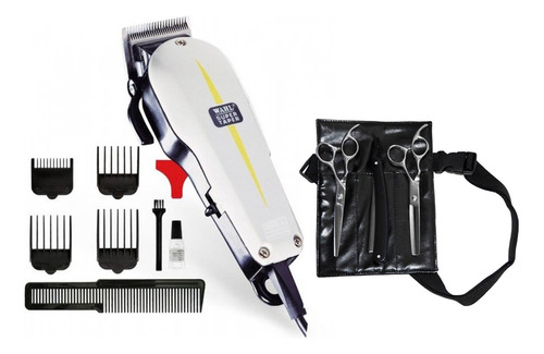 Combo Maquina Cortar Pelo Wahl Super Taper+ Kit Tijeras 