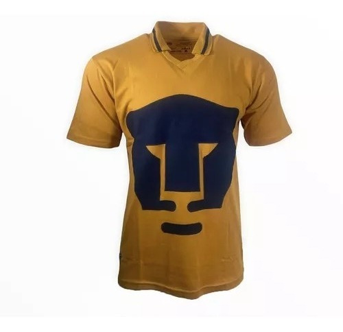 Playera Retro Unam Pumas Oro Manga Corta 