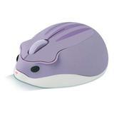 Mouse Inalámbrico De2.4g Silencioso Con Forma Hámster Purple