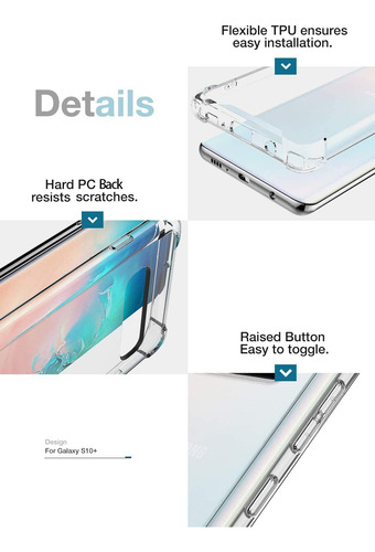 Galaxy S10 Plus Case Ultra Crystal Clear Shock -protective P