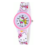 Relógio De Pulso Hello Kitty Infantil Colorido Meninas