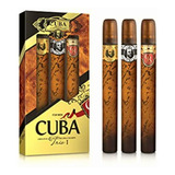 Cuba Cuba Trio 1 Men 3 Pc Gift Set 1.17oz Cuba Gold Edt