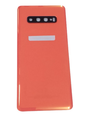 Tapa Trasera Para Samsung S10 Plus Naranja Y Lente De Camara