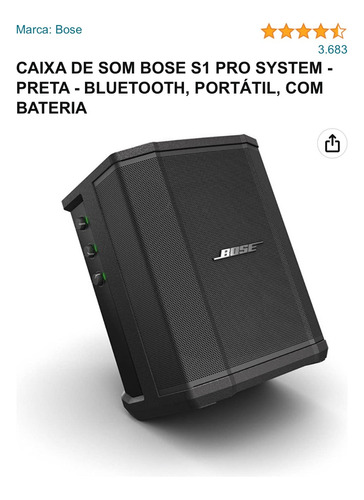 Caixa De Som Bose Portátil Para Show Á Bateria E Bluetooth 