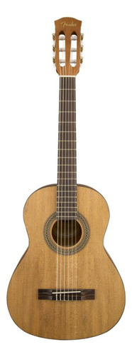 Guitarra Clásica Fender Fa-15n 0971160121 Para Diestros Natural Nuez Brillante
