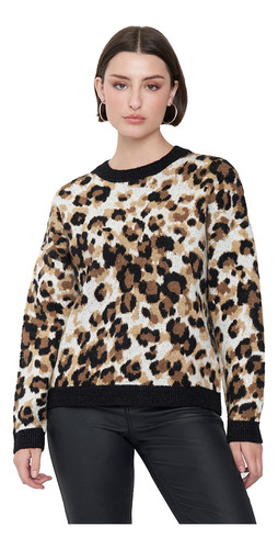 Sweater Mujer Print Animal Print Corona