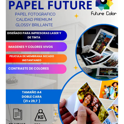 Papel Fotográfico Brillante Doble Cara A4 230gr 20 Hojas Color Blanco | MercadoLibre
