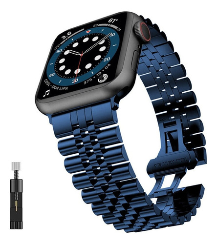 Correa De Acero Inoxidable Para Apple Watch Pulsera De 44 Mm