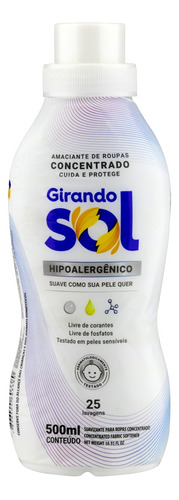 Girando Sol Amaciante De Roupa Concentrado Hipoalêrgenico 500ml