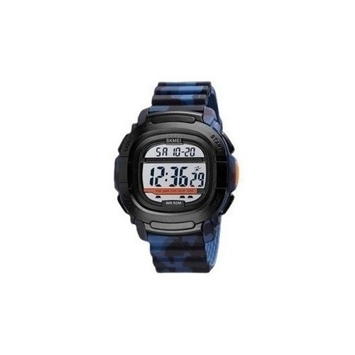 Reloj Skmei 1657 Digital Cronometro Alarma Camuflado Azul 