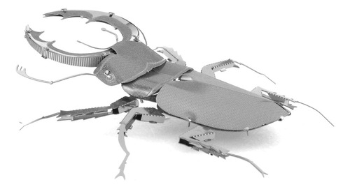 3d Metal - Mini Puzzle Armable Diseño Escarabajo Ciervo