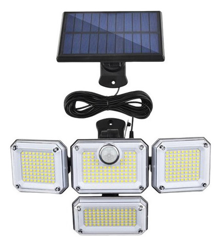 Luz En Pared Solar Led Sensor Movimiento Exterior Aplique