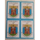 2 Bloques De Estampillas De Colombia Tunja Y Medellin