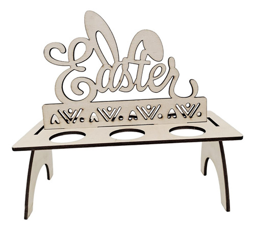 Soporte De Madera Para Huevos De Pascua, Juguete Artesanal