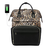 Mochila De Viaje Antirrobo Impermeable C/carga Usb, Animalp.