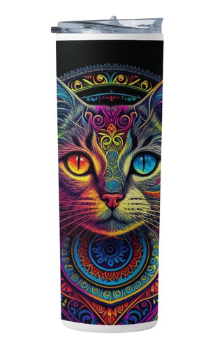 [ Termo Skinny Tumbler 20 Oz ] Gato Colores 