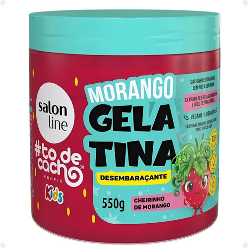 Gelatina Desembaraçante Salon Line Kids Morango 550g