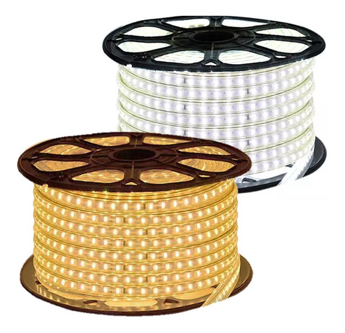 Manguera Tira Led 50 Mts 5050 110v 720w Luces Blanco Calido