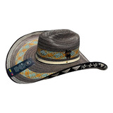 Sombrero 23 Fibras Calado Multicolor Tejido Negro