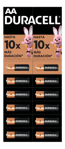 Pilas Alcalinas Duracell Aa Tira 12 Unidades