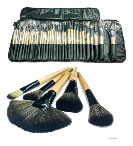 Pack X4 Set 32 Pinceles Y Brochas Maquillaje Profesional