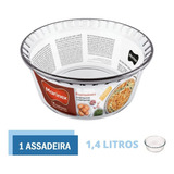 Forma Travessa Assadeira Suflê Redonda 1,4 L Vidro Marinex