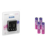 Elgin Kit 4 Pilha Palito Aaa + 4 Pilha Media Aa + Carregador