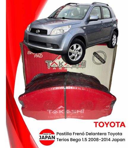 Pastilla Fren Delantero Toyota Terios Bego 2008-2014 Japan Foto 2