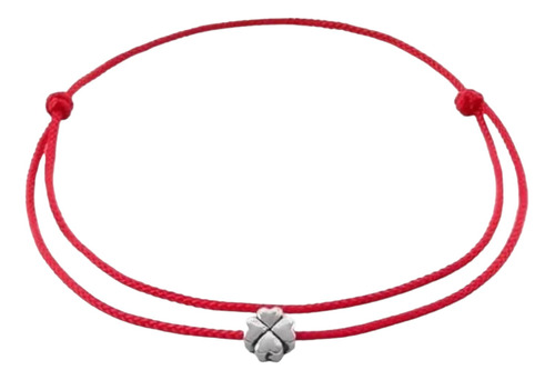 Pulsera De Hilo Rojo Trébol De La Suerte Protección