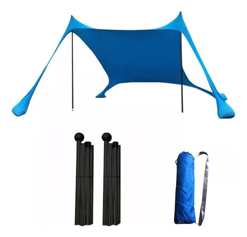 Guarda-sol Tenda P/ Prova Vento Barraca Portátil Tela Toldo Cor Azul Joyfox