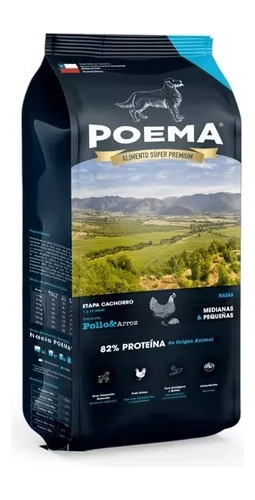 Alimento Perro Cachorro Poema Sabor Pollo 12kg