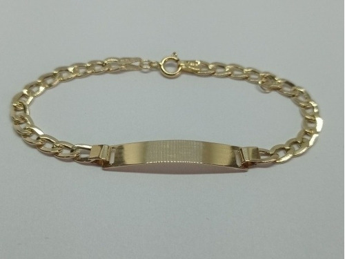 Pulseira Chapinha 4mm Largura Ouro 18k 15cm 3.18 Gramas!