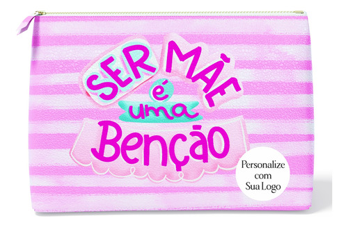 Kit 100 Necessaire Personalizada Com Logo Nome Frase Brinde