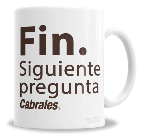 Taza De Cerámica Fin Siguiente Pregunta Adorni - En Caja