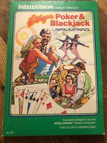 Juego Intellivision Poker & Blackjack Juego 80s Mattel Caja