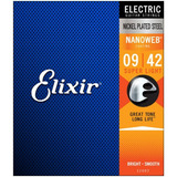 Encordoamento Elixir Nanoweb 12002 Guitarra 09 Super Light