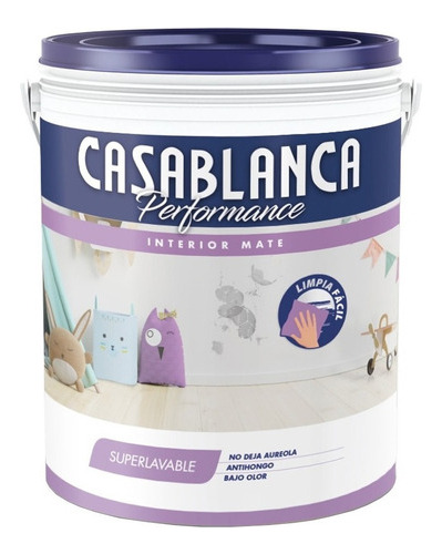 Pintura Casablanca Interior Performance Superlavable 4 L Mm