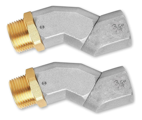 2pcs 3/4 Inch Conector Giratorio De Manguera Combustible Npt