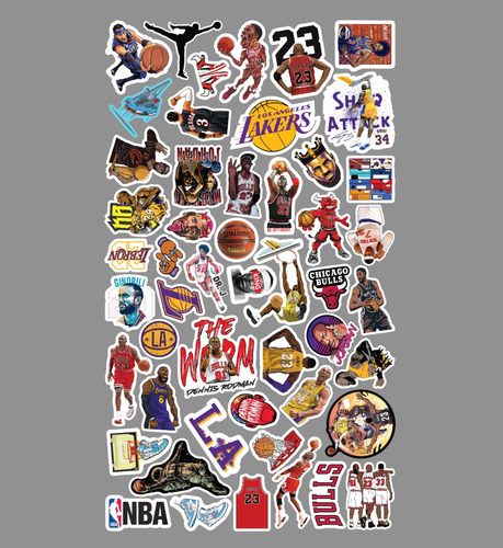 Stickers Nba Vinilos Basket Jordan Calcos Termos Compu