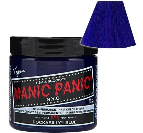 Rockabilly Blue Tinte Azul Manic Panic 4oz Arctic Fox Loquay